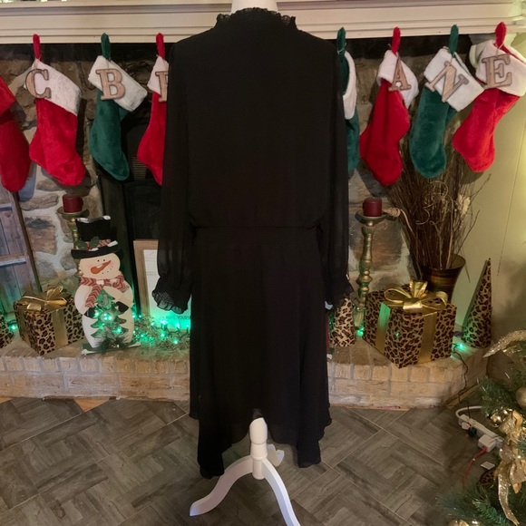 NWT Time and tru handkerchief hem black dress - Picture 3 of 7